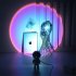 Astronaut Shape Sunset Projector Lamp Night Light Stepless Dimming Led Light For Bedroom Decoration 7 colorful