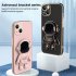 Astronaut Stand Phone Case for iPhone Series Mini Shockproof Silicone Phone Kickstand Cover Pink iPhone14 plus