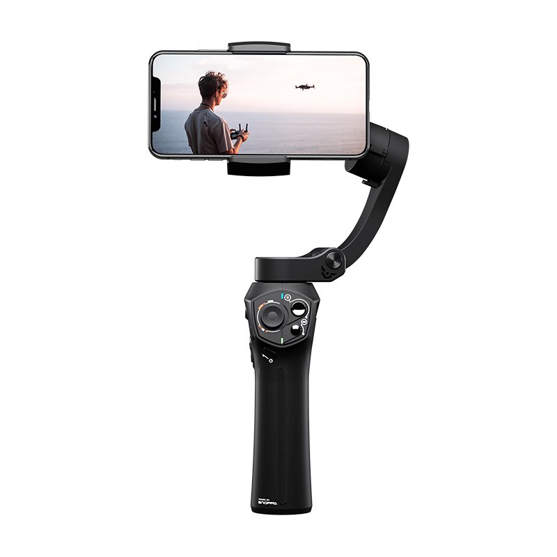 Atom 3-Axis Foldable Pocket-Sized Handheld Gimbal Stabilizer for iPhone black