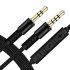 Audio Cable 3 5mm To Jack 3 5mm Speaker Line 1 2m Aux Cable Male To Male With Mic To Volume Control For Headphone black