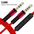 Audio Cable 3 5mm To Jack 3 5mm Speaker Line 1 2m Aux Cable Male To Male With Mic To Volume Control For Headphone black