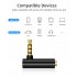 Audio Jack 3 5mm to 3 5mm Right Angle Male to Female Stereo Audio L shaped Headphone Converter 90 Degrees black