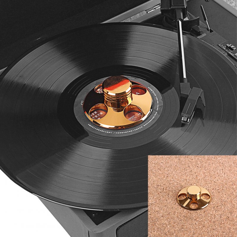 Audio Metal Disc Stabilizer Record Player Weight Clamp Spare Gold