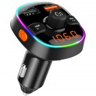 Audio Player Car QC3 0 Fast Charing Colorful Light Mp3 Bluetooth Audio Player Black