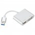 Audio Video Converter USB3 0 to HDMI VGA Laptop Video to Monitor Projector TV HD Silver