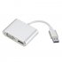 Audio Video Converter USB3 0 to HDMI VGA Laptop Video to Monitor Projector TV HD Silver