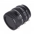 Auto Focus AF Extension Tube Set for Canon SLR Camera EF S Lens Plastic Tube Metal Bayonet black