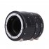 Auto Focus Macro Extension Tube Set Metal Mount for Nikon AF AF S DX FX SLR Cameras  black