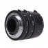 Auto Focus Macro Extension Tube Set Metal Mount for Nikon AF AF S DX FX SLR Cameras  black