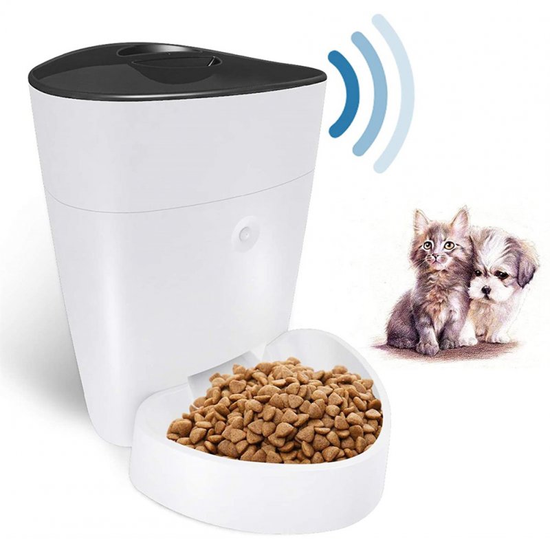 Automatic  Cat  Feeder 4l Wifi Smart Pet  Feeder Timer Dog  Cat Food  Dispenser white_wifi version