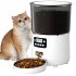 Automatic Cat Food Dispenser 4L Timed Auto Dog Feeders with Desiccant Bag Pet Feeder Black Button PFF040 US Plug