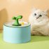 Automatic Cat Water Dispenser Plants Shape Ceramic Water Fountain Drinking Bowl Pet Supplies Standard set blue  1500ml capacity 
