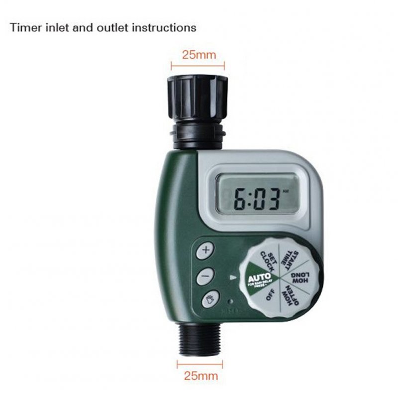 Automatic Digital Garden Water Timer Watering Irrigation System Controller European Version green