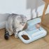Automatic  Dispenser Double Bowl Drinking Fountain For Cat Dog Drinking Feeding Sky blue Landscape bowl