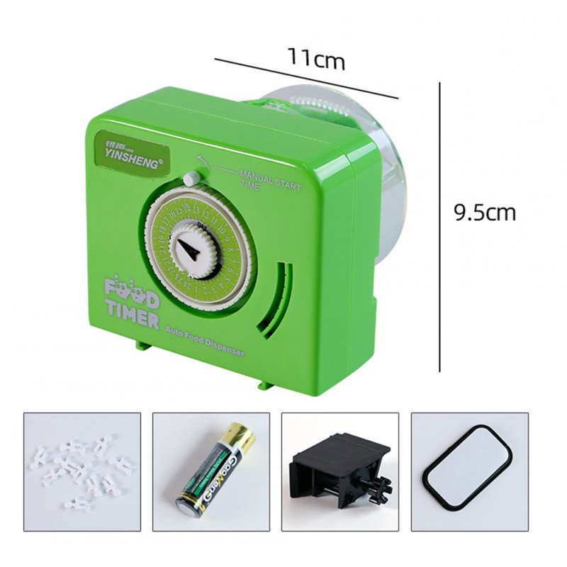 Automatic Feeder Feeding Time Settable Intelligent Large Capacity Food Dispenser for Aquarium Fish Tank Round