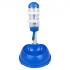 Automatic Feeder with Large Capacity Water Fountain Bottle for Pet Cat Dog blue No grain storage barrel