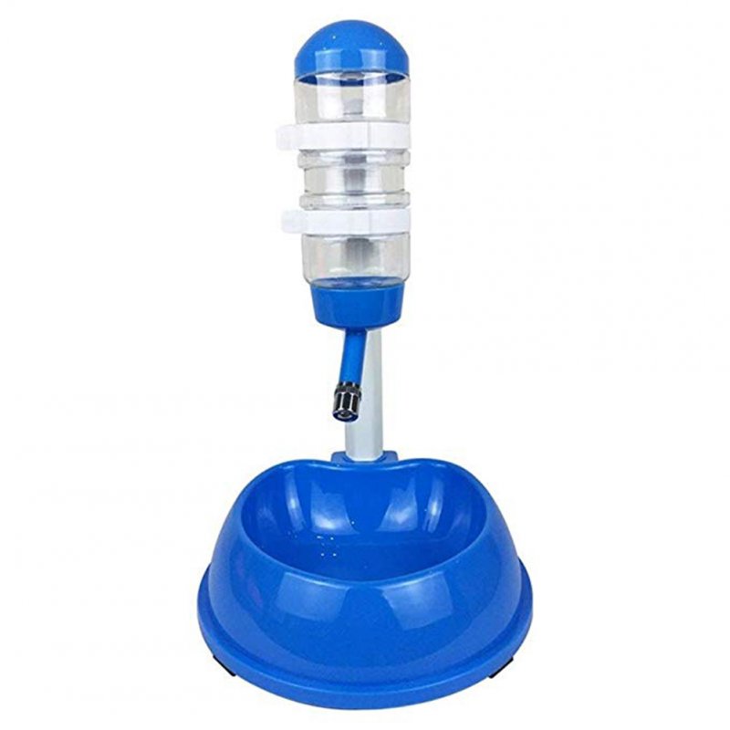 Automatic Feeder with Large Capacity Water Fountain Bottle for Pet Cat Dog blue_No grain storage barrel