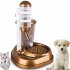 Automatic Feeder with Large Capacity Water Fountain Bottle for Pet Cat Dog Gold Grain storage bucket