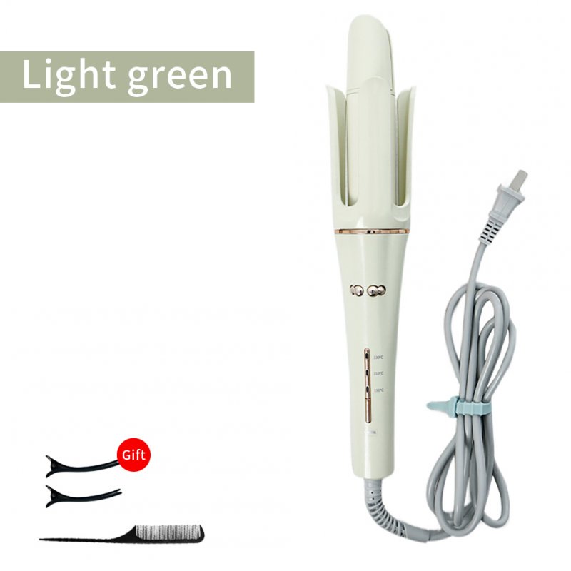 Automatic Hair Curler, Curling Iron 32mm Diameter Large Slot, Anti-Tangle Rotating Curling Iron With 3 Gear Temperature Auto Hair Curler, For Hair Styling Hair Salon LC-102 green curling iron
