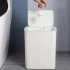 Automatic Touchless Motion Sensor Kitchen Trash Can Kick Dustbin Sensor Waste Garbage Bin Nordic White
