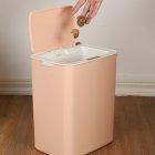 Automatic Touchless Motion Sensor Kitchen Trash Can Kick Dustbin Sensor Waste Garbage Bin Nordic pink