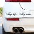 Automatic sticker my life my rules Words Pattern Car Stickers Decoration Decals black