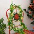 Automatical Eucalyptus Leaves Rattan Lights 8 Lighting Modes Weatherproof Lights String For Patio Decoration Solar 5m 50 lights