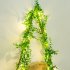 Automatical Eucalyptus Leaves Rattan Lights 8 Lighting Modes Weatherproof Lights String For Patio Decoration Solar 5m 50 lights