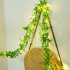 Automatical Eucalyptus Leaves Rattan Lights 8 Lighting Modes Weatherproof Lights String For Patio Decoration Solar 5m 50 lights