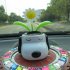 Automobile Decoration Solar Powered Cartoon Snoopy Shape Flowerpot Flip Flap Leaf Dancing Car Toys
