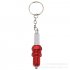 Automobile Parts Sparking Plug Shape Key Ring with Lights  red OPP