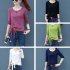 Autumn Slim Thic Fashion Korean Style Lace Long Sleeve T shirt Female Base Shirt Avocado M