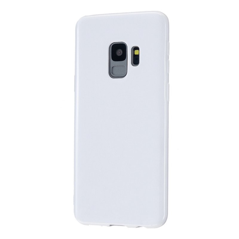 For Samsung S9/S9 Plus Mobile Phone Cover Classic Plain Design Classic Smartphone Case Soft TPU Phone Shell Milk white