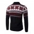 Autumn Winter Europe and America Style Christmas Male Single Jugged Base Shirt Cardigan Sweater black XL