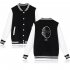 Autumn Winter Fashion Printing Baseball Uniform Coat LF 107ab 3 grey XXL