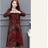 Autumn Winter Large Size Middle Age Mom Clothes Medium Overknee Printing Top Jacket 774 picture color M