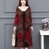 Autumn Winter Large Size Middle Age Mom Clothes Medium Overknee Printing Top Jacket 774 picture color M