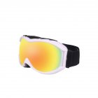 Autumn Winter Ski Goggles Double Layers Antifog Outdoor Snowboard Goggles Can Install Myopic Lens  white