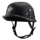 Helmet Personal Retro Cruiser Motorcycle Helmet Black <span style='color:#F7840C'>M</span>