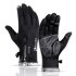 Autumn Winter Warm Telefingers Gloves Riding Driving Thicken Gloves for Men  black XL