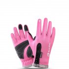 Autumn Winter Warm Telefingers Gloves Riding Driving Thicken Gloves for Men  Pink_XL