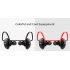 Awei A847BL Wireless Sweatproof Earphone Ear Hooks Neckband Style Bluetooth Sports Earbuds For Mobile Phone Red
