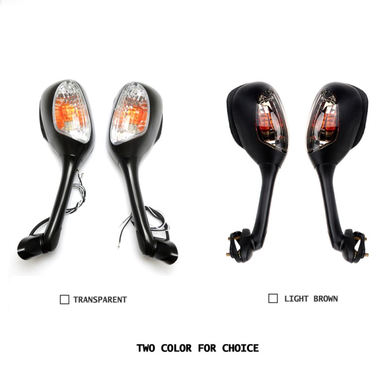 Motorcycle Rearview Side Mirrors for Suzuki GSXR 600 750 1000 with Turn Signal Light 