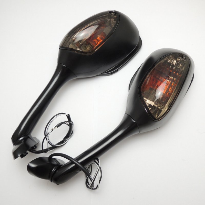 Motorcycle Rearview Side Mirrors for Suzuki GSXR 600 750 1000 with Turn Signal Light 