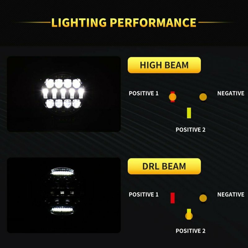 7-inch 69w Led  Lights Spotlight Super Bright Ip68 Waterproof Adjustable Mounting Bracket Daytime Running Light Driving Lamps 