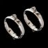 B D S M Cuffs Men and Women Fashion Stainless Steel B D S M Cuffs Toys for Couples Silver