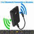 B10S 2 in 1 Wireless Transmitter Receiver 3 5mm AUX HiFi Music Audio Adapter Bluetooth5 0 Home Car Stereo Device black