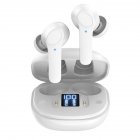 B11 Wireless Earbuds Noise Canceling In Ear Headset Stereo Sound Waterproof Earphones For Smart Phone Computer Laptop White