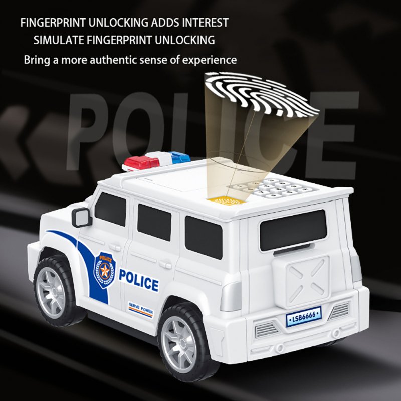 ATM Piggy Bank Car Password Piggy Bank Simulated Fingerprint Unlock Automatic Roll Money Truck Puzzle Toy For Children 