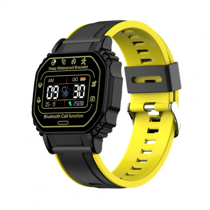 B2 Sports Smart Watch Call Reminder Music Bracelet Answer Calls Music Control Heart Rate Blood Pressure Monitoring Smart Bracelet yellow